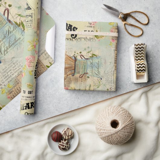  blauw omslagpapier cadeaupapier (Crafts)