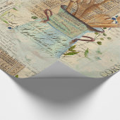  blauw omslagpapier cadeaupapier (Hoek)