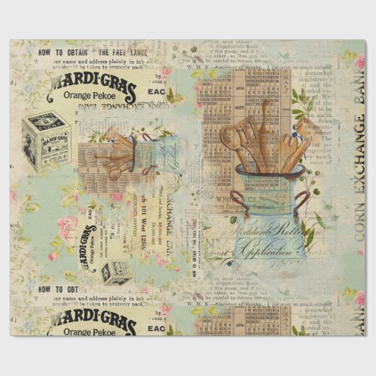  blauw omslagpapier cadeaupapier (Vlak)