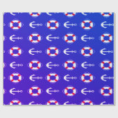 Blauw omslagpapier, op Navy-stijl Cadeaupapier (Vlak)