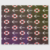 Blauw omslagpapier, op Navy-stijl Cadeaupapier (Vlak)