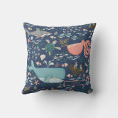 Blauw onder de naam Waterverf Ocean Animals van he Kussen (Achterkant)