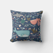 Blauw onder de naam Waterverf Ocean Animals van he Kussen (Voorkant)