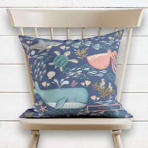 Blauw onder de naam Waterverf Ocean Animals van he Kussen