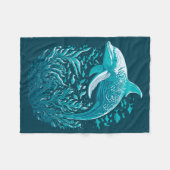 Blauw onder de Zeeen dolfijn Fleece Deken (Voorkant (Horizontaal))