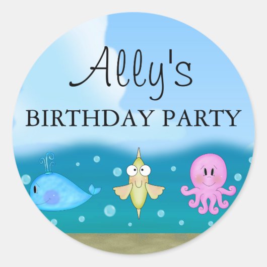 Blauw onder de Zeeen Sticker (Voorkant)