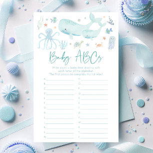 Blauw onder het Zee Baby ABCs Shower Game