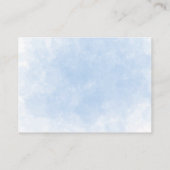 Blauw Onder het zee baby shower Book Enclosure Kaa Informatiekaartje (Achterkant)