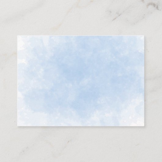 Blauw Onder het zee baby shower Book Enclosure Kaa Informatiekaartje (Achterkant)