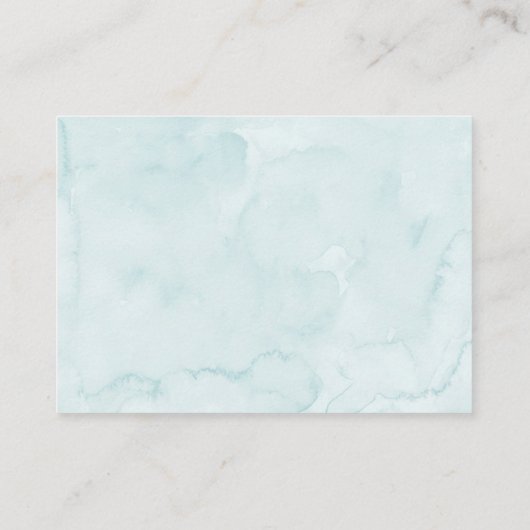 Blauw Onder het Zee Baby shower Luier Raffle Informatiekaartje (Achterkant)