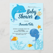 Blauw Onder het Zee Baby shower voor jongen