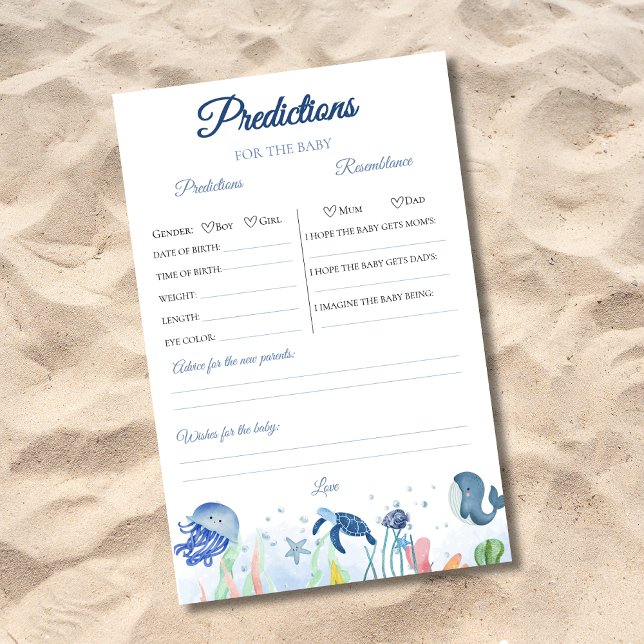 Blauw onder het zee baby shower voorspellingen spe (Creator heeft geüpload)