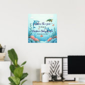 Blauw onder het Zee Baby shower Welkom Poster (Thuiskantoor)