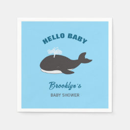 Blauw onder het Zee Hallo Baby shower Servet