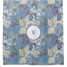 Blauw Onder het Zee Koralen Monogram