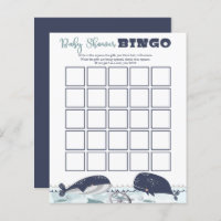 Blauw onder het Zee Ocean Theme Baby shower Bingo 