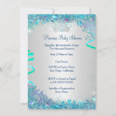 Blauw onder het Zee prinses Baby shower Brunette Kaart (Achterkant)