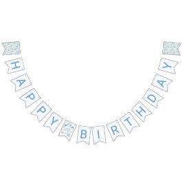 Blauw onder het Zee Verjaardagsfeestdecor Vlaggetjes