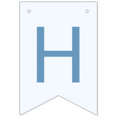 Blauw onder het Zee Verjaardagsfeestdecor Vlaggetjes (Tweede vlag)