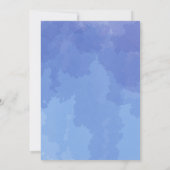 Blauw onder water kinderen verjaardag uitnodigings kaart (Achterkant)