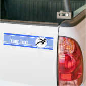 Blauw onderweg bumpersticker (Op Truck)