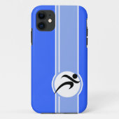 Blauw onderweg Case-Mate iPhone case (Achterkant)