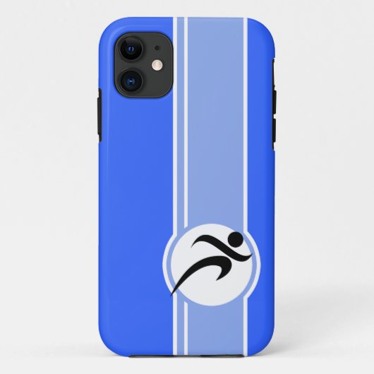 Blauw onderweg Case-Mate iPhone case (Achterkant)