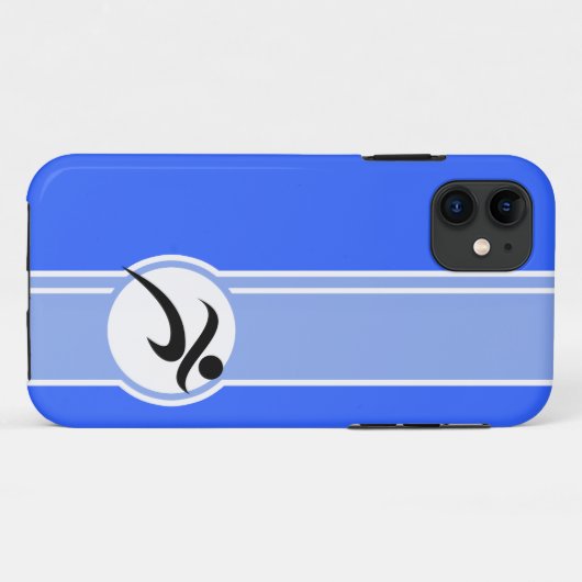 Blauw onderweg Case-Mate iPhone case (Achterkant (horizontaal))