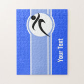 Blauw onderweg legpuzzel (Verticaal)