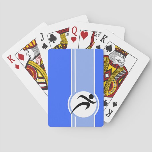 Blauw onderweg speelkaarten (Achterkant)