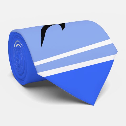 Blauw onderweg stropdas (Opgerold)