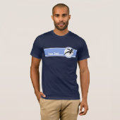 Blauw onderweg t-shirt (Voorkant volledig)