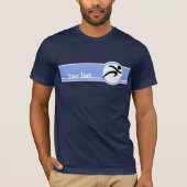 Blauw onderweg t-shirt (Voorkant)
