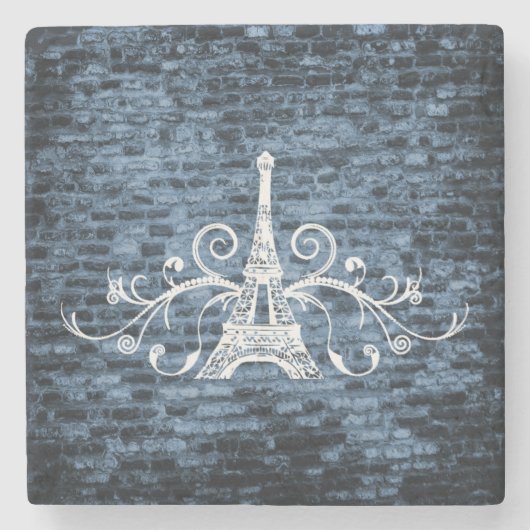 Blauw Onderzetter Eiffeltower (Voorkant)