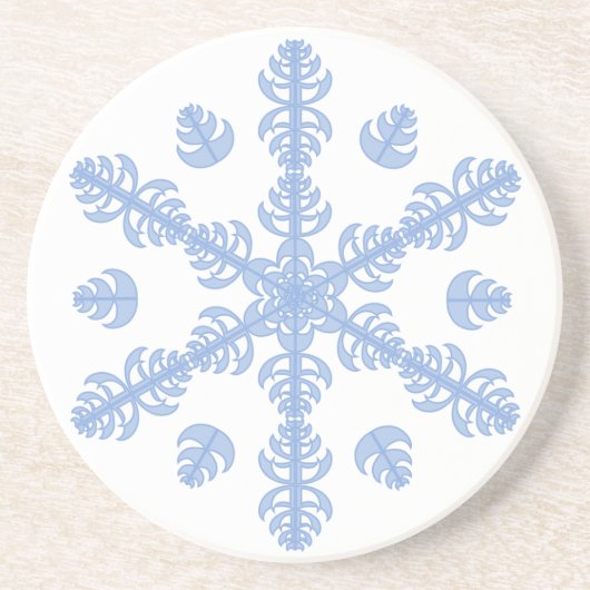 Blauw Onderzetter Snowflake (Voorkant)