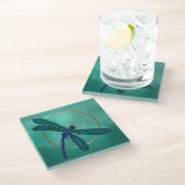 Blauw Onderzetter van de Dragonfly (Schuin)