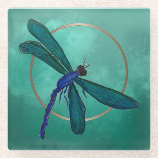 Blauw Onderzetter van de Dragonfly (Voorkant)