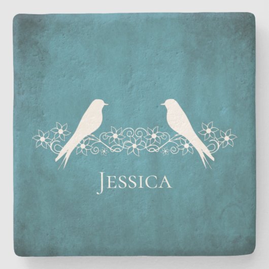 Blauw Onderzetter van vederwild (Voorkant)