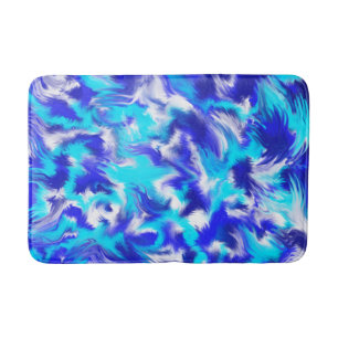 Blauw onttrokken badmat