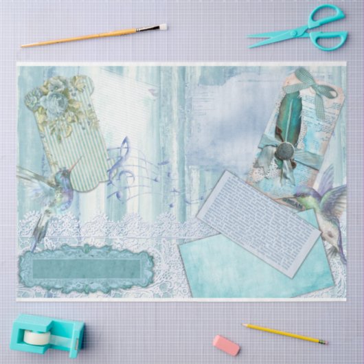 blauw ontwerp 9-serie tissuepapier (Craft)