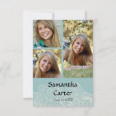 Blauw ontwerp - Aankondiging 3x5-Afstuderen (Achterkant)