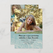 Blauw ontwerp - Aankondiging 3x5-Afstuderen (Voorkant / Achterkant)