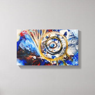 Blauw ontwerp canvas afdruk