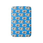 Blauw ontwerp met ijsbeerpatroon  badmat (Voorkant Verticaal)