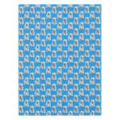 Blauw ontwerp met ijsbeerpatroon tafelkleed (Voorkant)