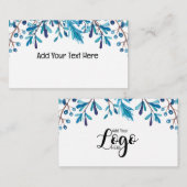 Blauw ontwerp notitiekaartje (Voorkant / Achterkant)