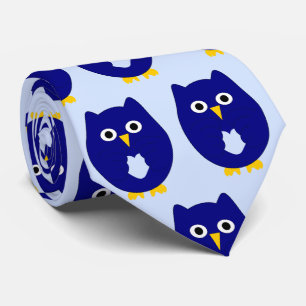 Blauw Ontwerp Uil Elke Kleur Achtergrond Stropdas