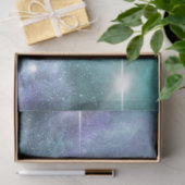 Blauw ontwerp uit de galaxreeks 7-weefselpapier tissuepapier (Geschenk)