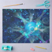 Blauw ontwerp van de sterrenreeks 2 tissuepapier (Craft)