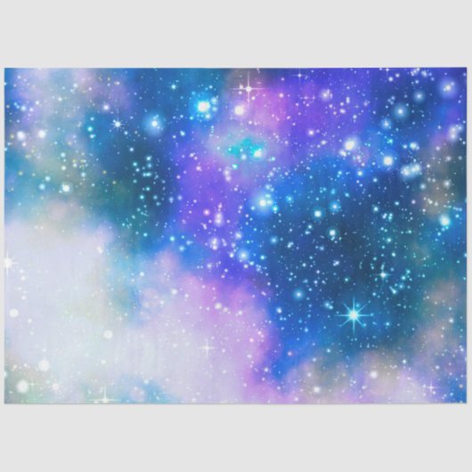 Blauw ontwerp van de sterrenreeks 3 tissuepapier (Voorkant)